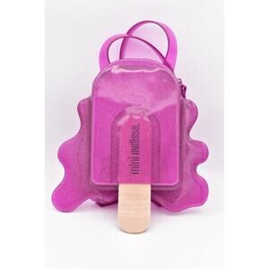 Mini Melissa Jelly Pop Bag Clear Glitter Melting Popscicle Backpack Purple Rare